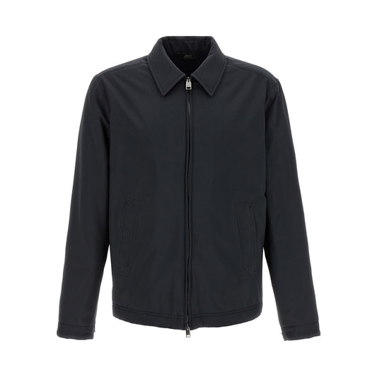 Brioni Blue Polyester Shell Jacket