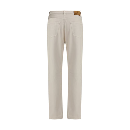 Brunello Cucinelli Cream Cotton Jeans Denim