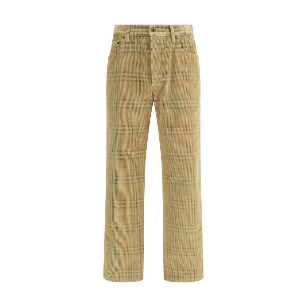 Burberry Brown Cotton Casual Pants Burberry