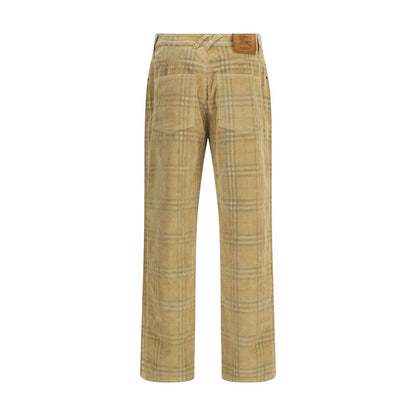 Burberry Brown Cotton Casual Pants Burberry
