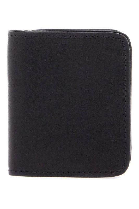 Guidi black kangaroo leather wallet for men with snap closure and compartments