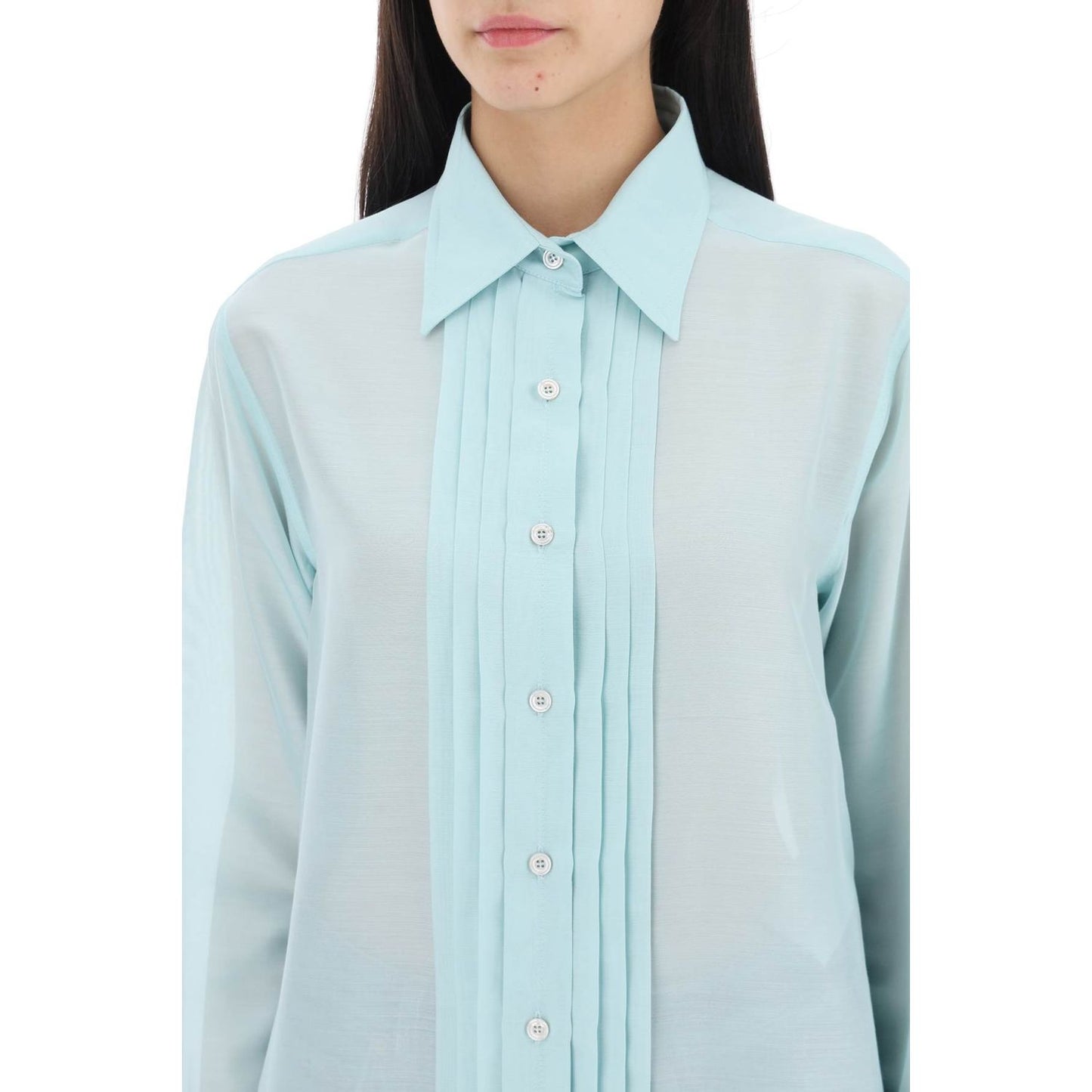 Tom Ford silk shirt with plastron Topwear Tom Ford