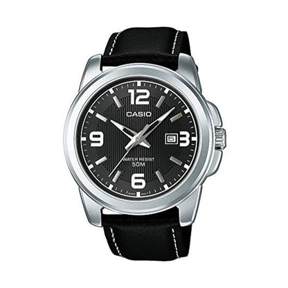 CASIO COLLECTION Mod. BOLD DATE, LEATHER - BLACK