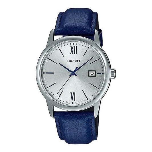 CASIO COLLECTION Mod. DATE, LEATHER - SILVER