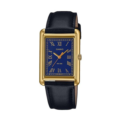 CASIO COLLECTION Mod. LADY TANK. GOLD. LEATHER - BLUE