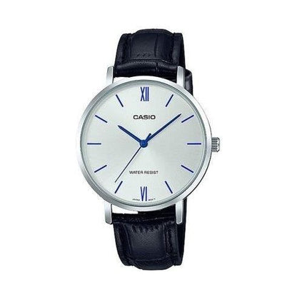 CASIO COLLECTION Mod. MINIMAL. LEATHER - SILVER