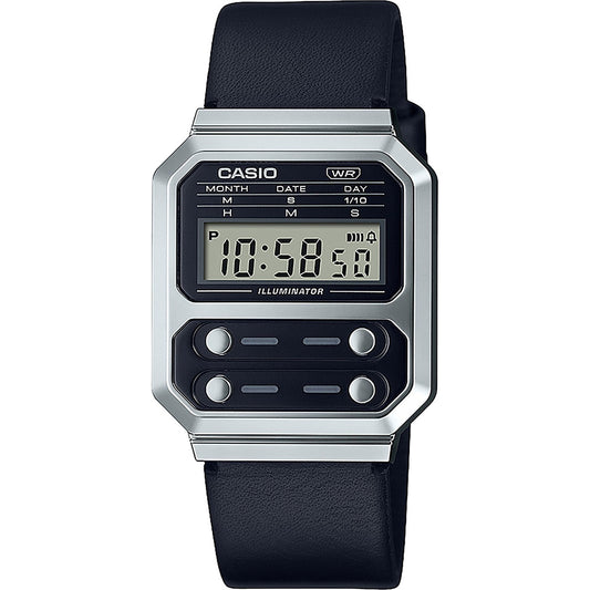 CASIO VINTAGE Mod. EDGY COLLECTION LEATHER - BLACK Gent Ready stocked Watches,Lady Ready Stocked Watches,Men,READY STOCKED WATCHES,Unisex,Women,Wristwatch