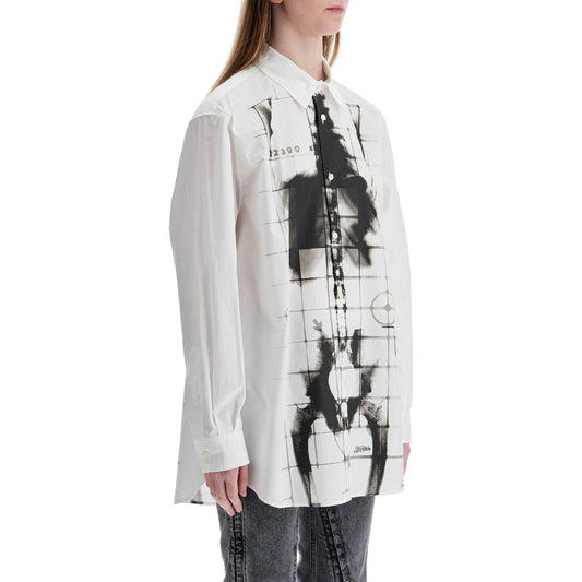 JEAN PAUL GAULTIER white cotton shirt with skeleton print front and back Topwear JEAN PAUL GAULTIER