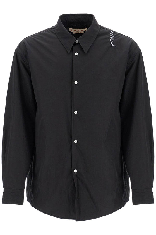 Marni Marni padded overshirt with embroidered logo