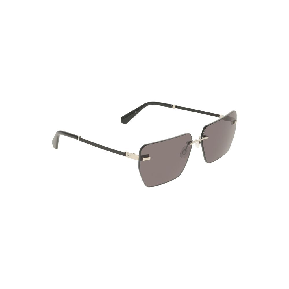 Calvin Klein Gray Metal Men Sunglasses