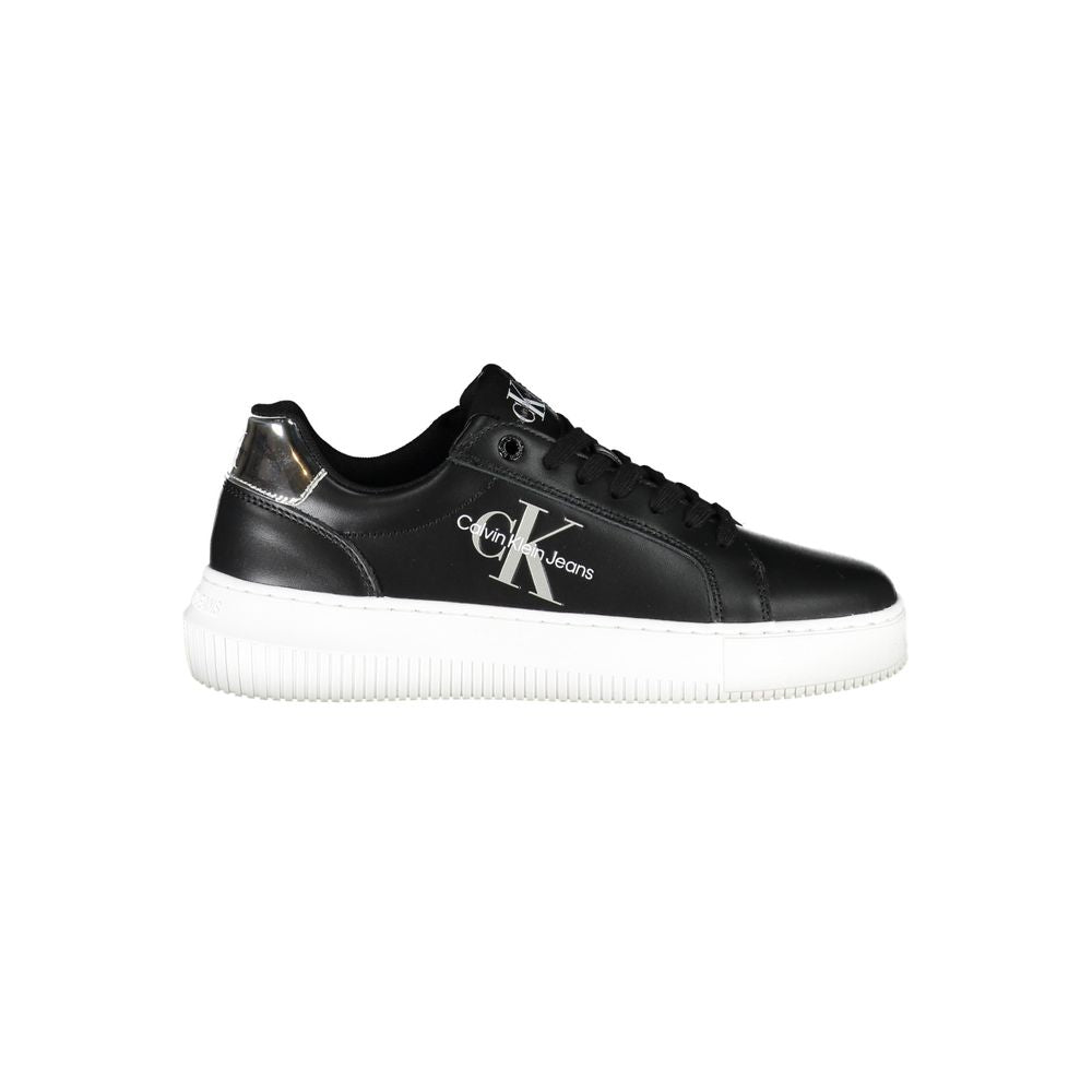 Calvin Klein Nero Leather Women Sneaker