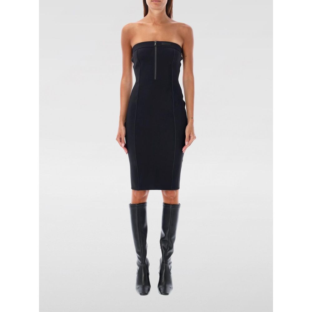 Coperni Black Cotton Cocktail Dress