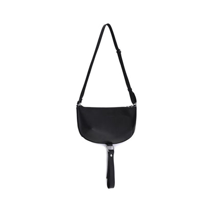 Courrèges Black Calf Leather Bos Taurus Shoulder Bag Courrèges