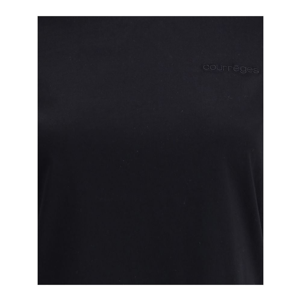 Courrèges Black Cotton T-Shirt Courrèges