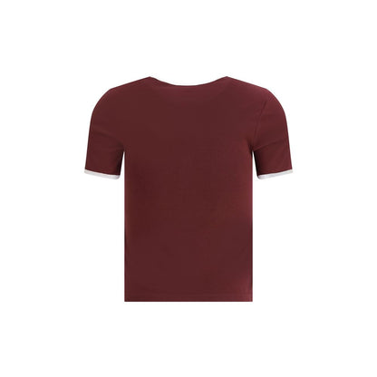 Courrèges Bordeaux Cotton T-Shirt Courrèges