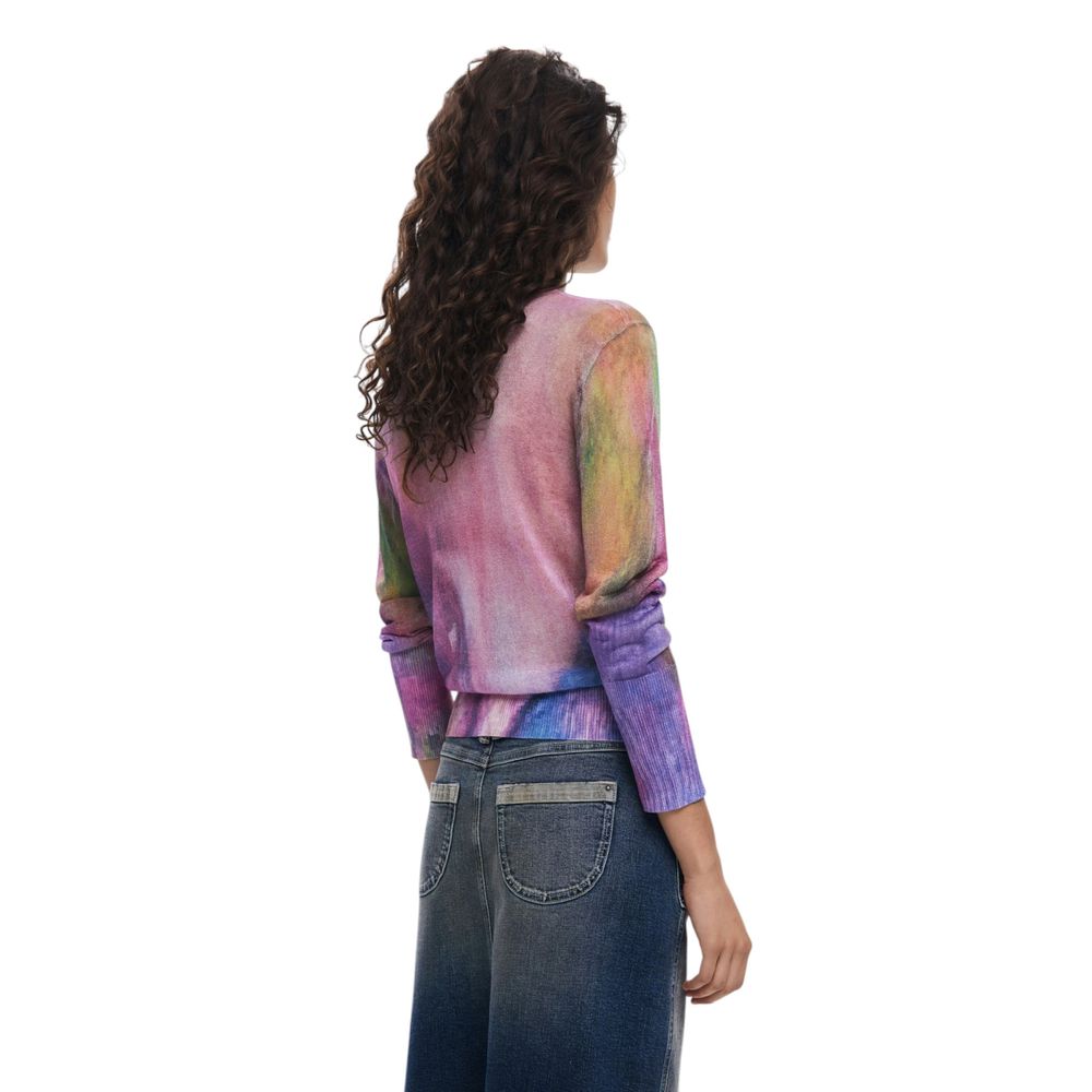 Desigual Purple Viscose Sweatshirt