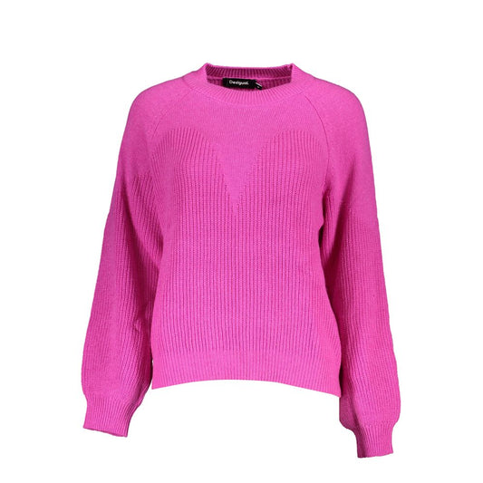 Desigual Pink Fabric Sweatshirt Desigual