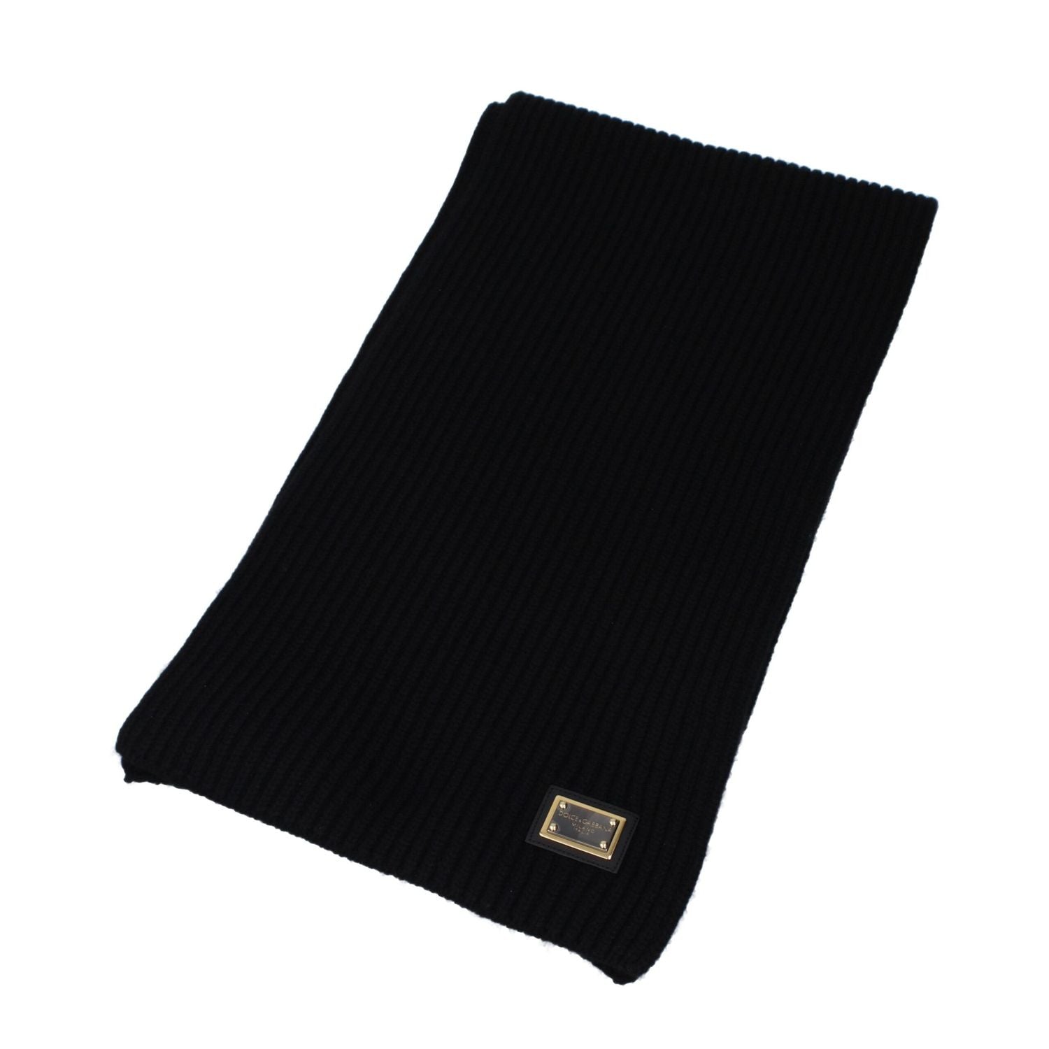 Dolce & Gabbana Black Cashmere Scarf
