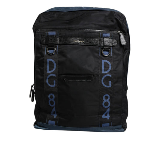 Dolce & Gabbana Black Nylon DG Logo School Backpack Bag