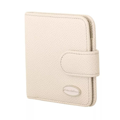 Dolce & Gabbana White Dauphine Leather Condom Case Holder Pocket Wallet