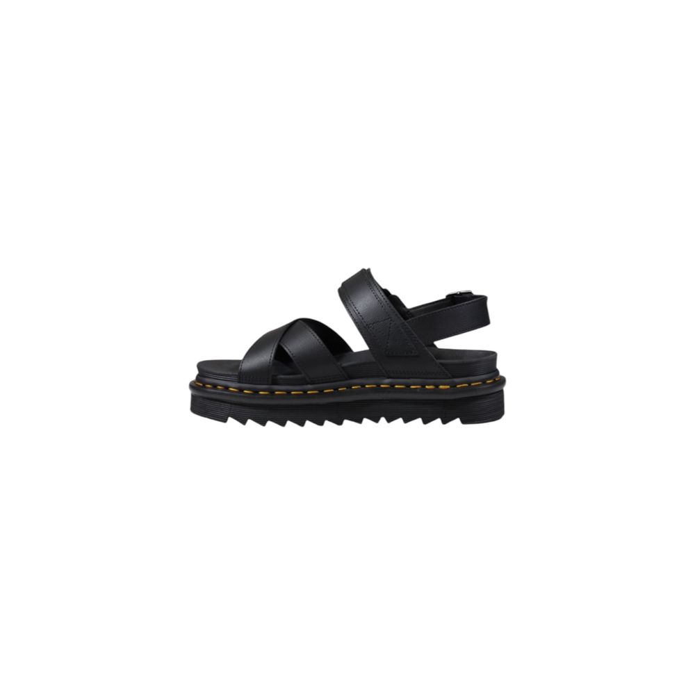 Dr. Martens Black Leather Flat Sandals