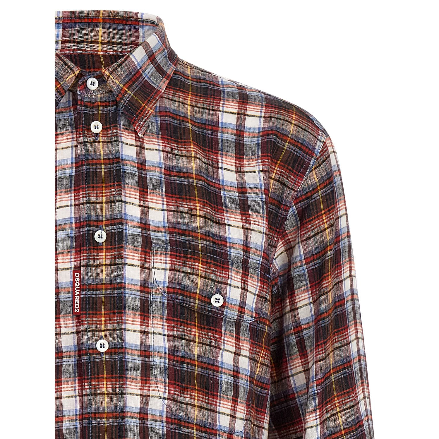 Dsquared² Multicolor Linen Blouse