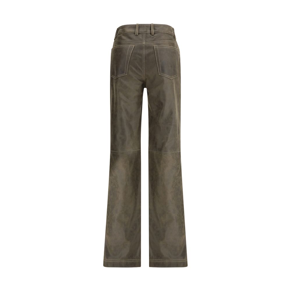Etro Brown Leather Pants