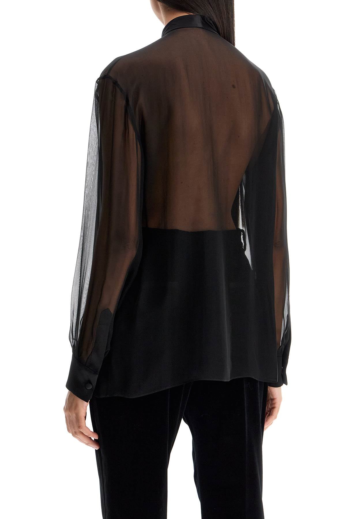 Dolce & Gabbana 'chiffon blouse with bow Topwear Dolce & Gabbana