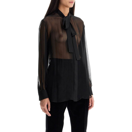 Dolce & Gabbana 'chiffon blouse with bow Topwear Dolce & Gabbana