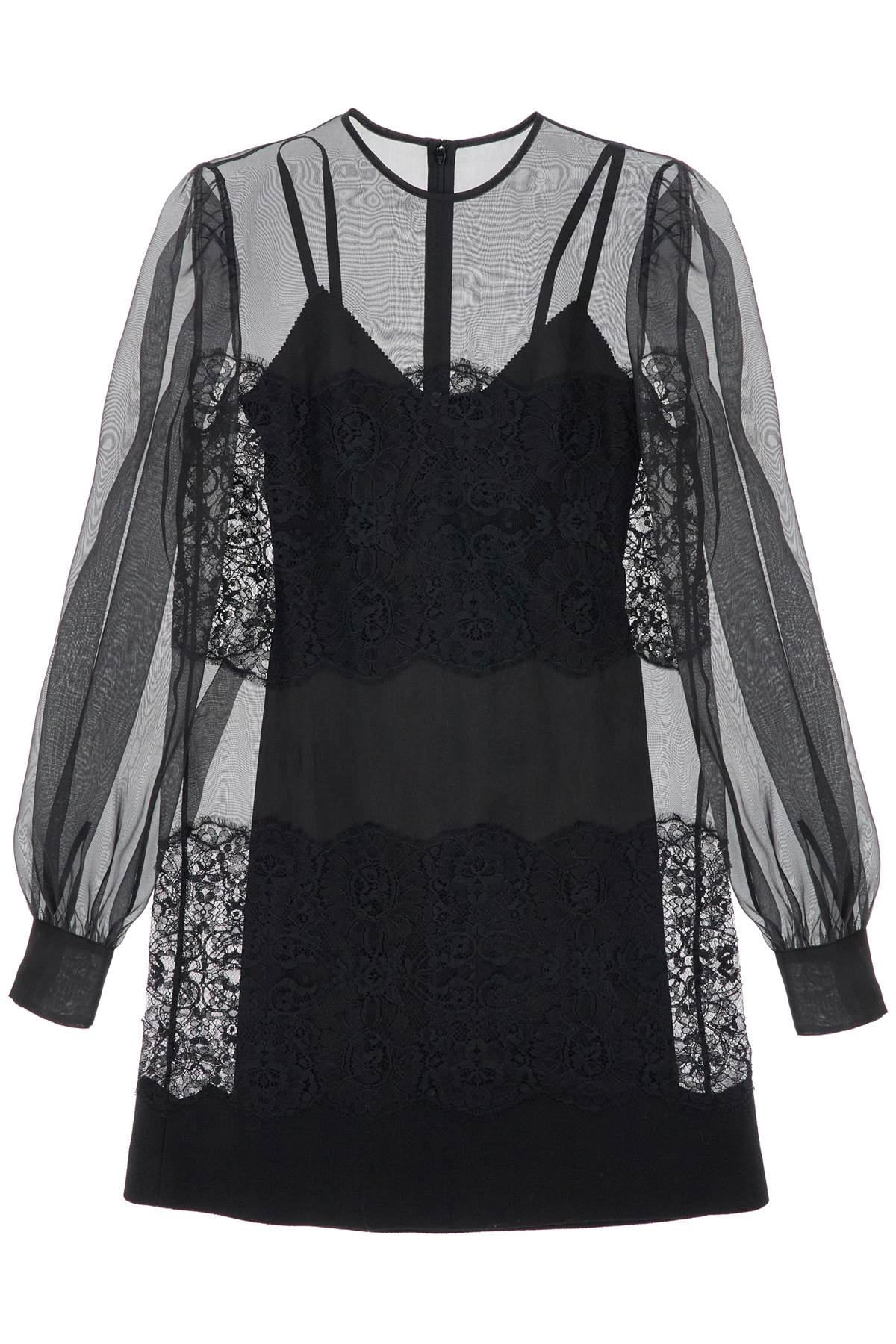 Dolce & Gabbana Dolce & Gabbana short organza and lace dress