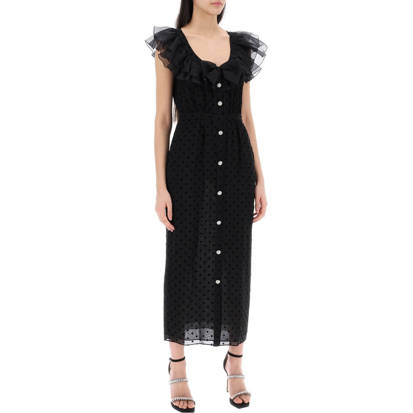 Alessandra Rich 'polka dot midi dress in ge Dresses Alessandra Rich