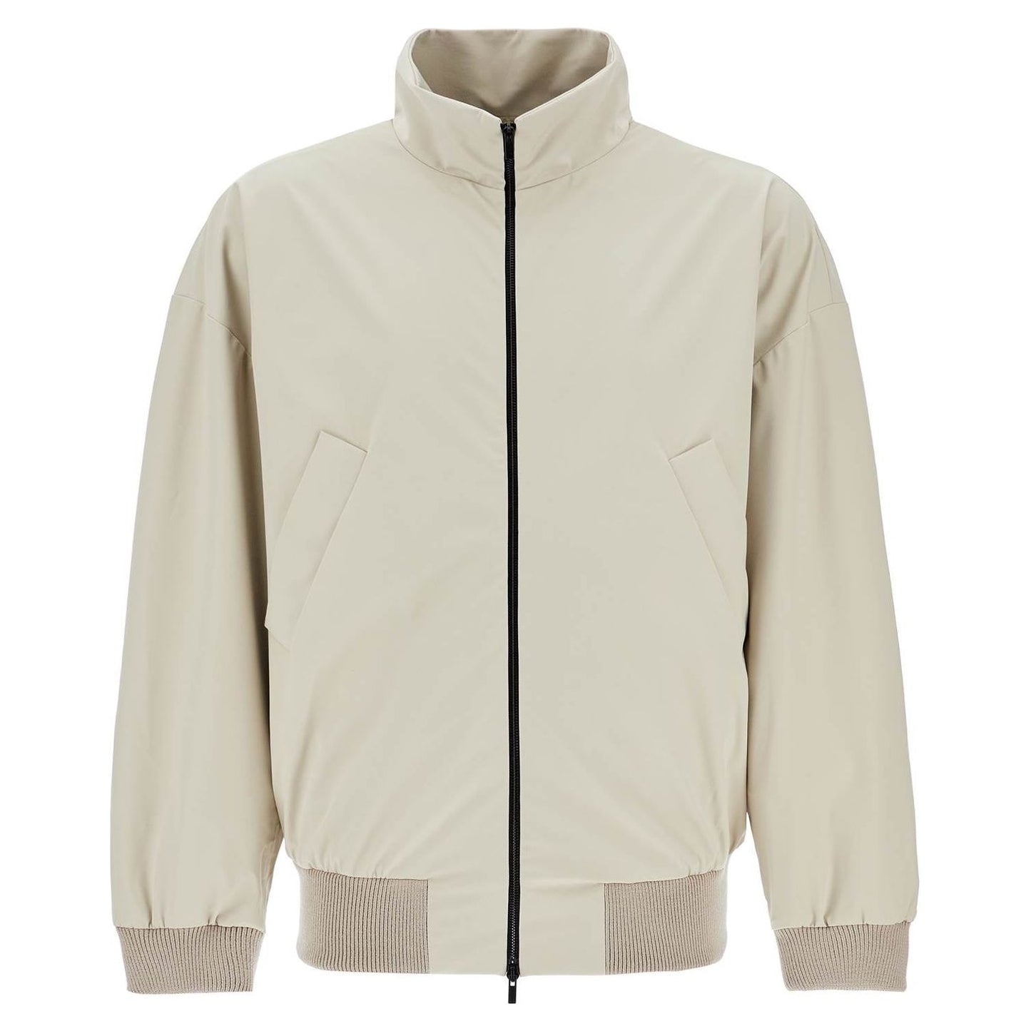 Fear Of God beige nylon and polyester jacket with high collar and zip Vests Fear Of God