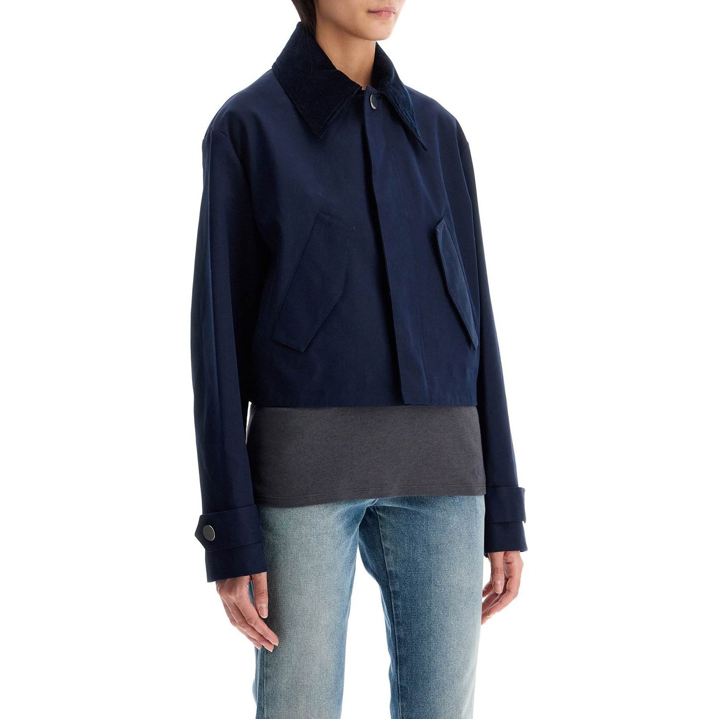 Ami Alexandre Matiussi cropped canvas jacket for women