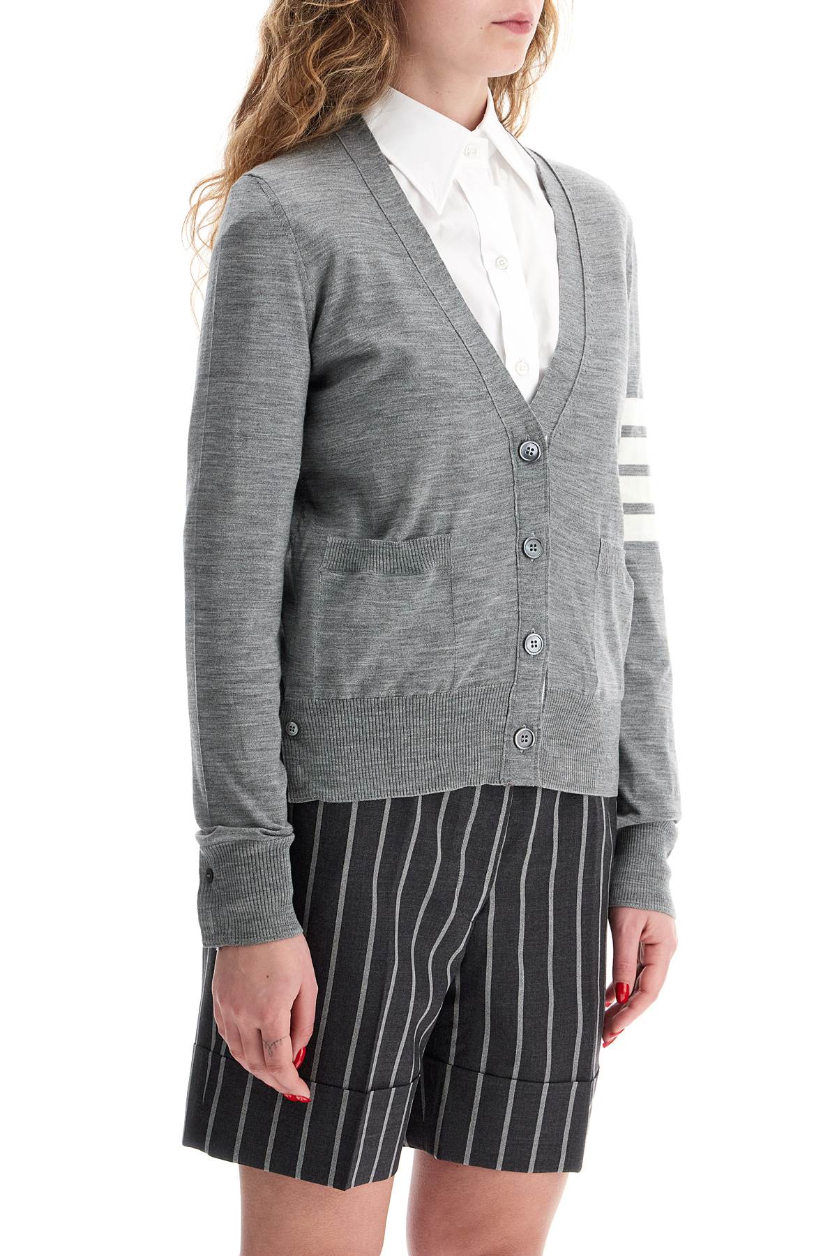 Thom Browne 4-bar merino wool cardigan Knitwear Thom Browne