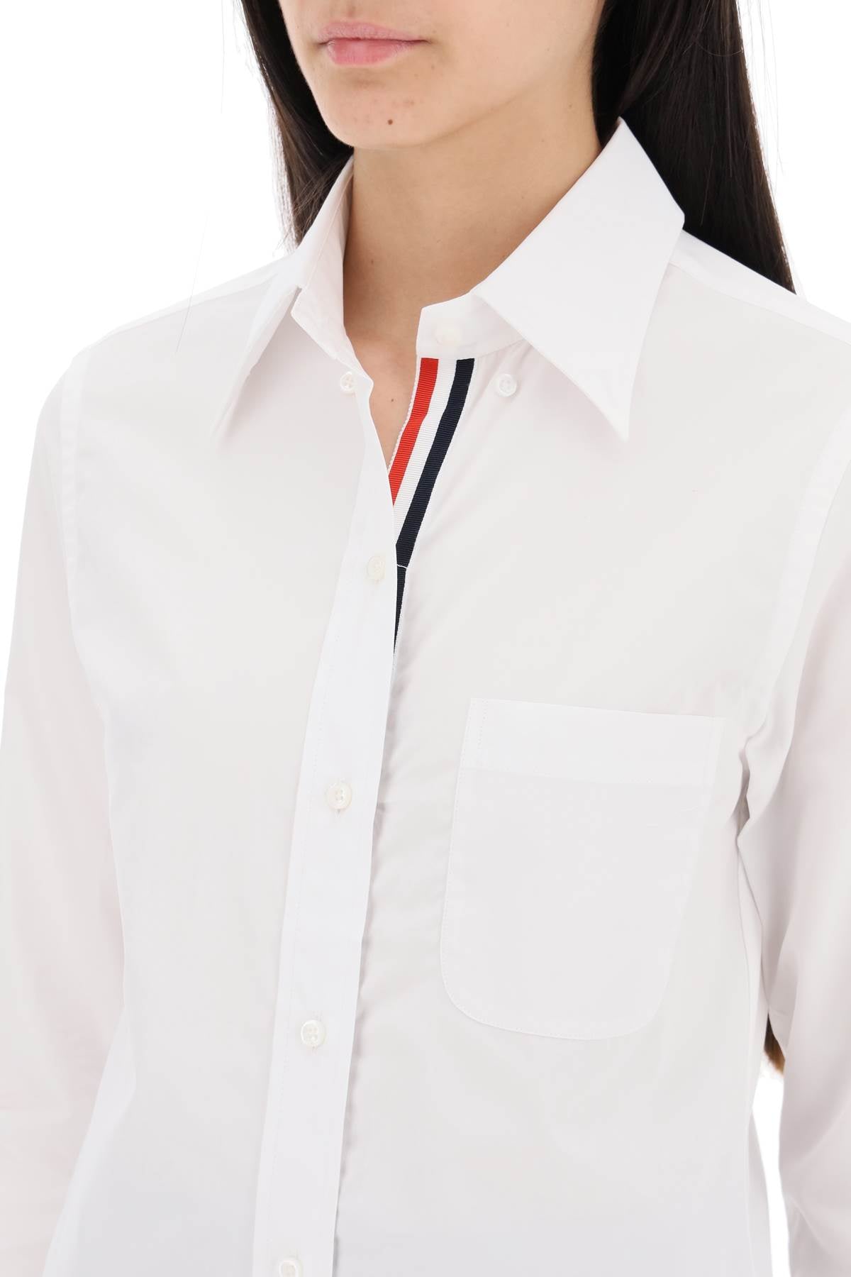 Thom Browne fitted shirt in poplin Topwear Thom Browne