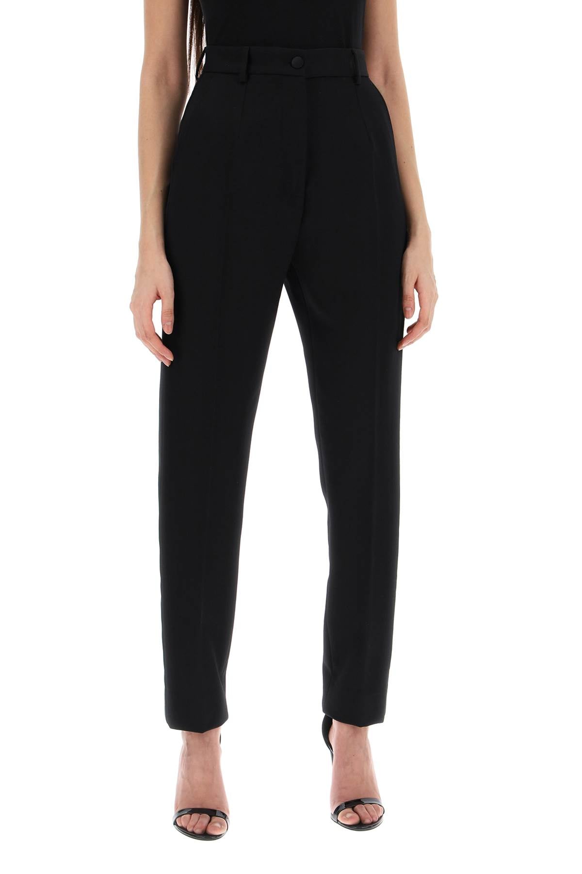 Dolce & Gabbana wool gabardine cigarette pants. Trousers Dolce & Gabbana