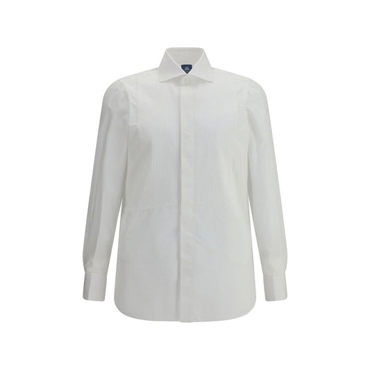 Finamore White Cotton Dress Shirt Finamore