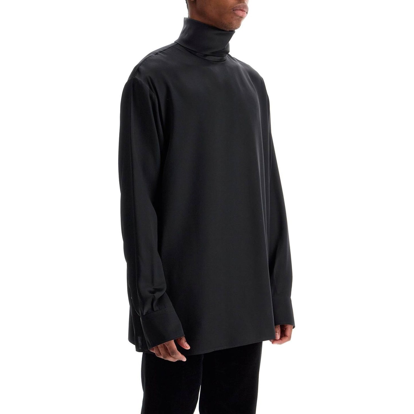 Dolce & Gabbana  pure silk satin turtleneck Shirts Dolce & Gabbana