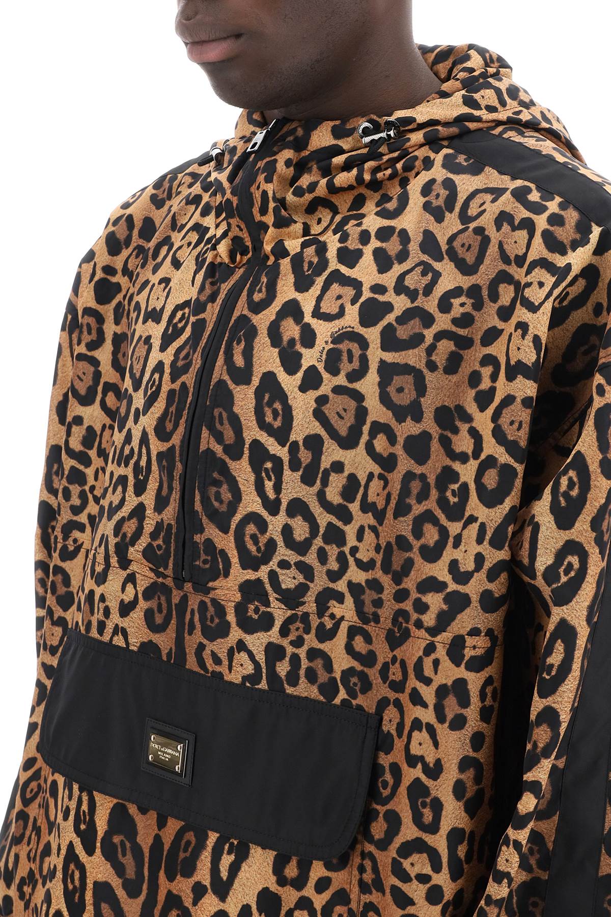 Dolce & Gabbana "leopard print nylon anor Jackets Dolce & Gabbana