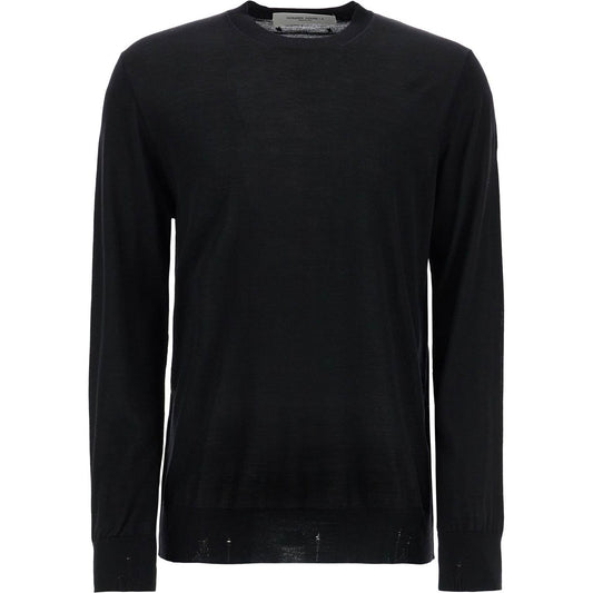 Golden Goose men's black merino wool crew neck sweater