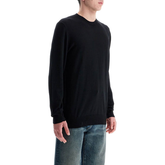 Golden Goose men's black merino wool crew neck sweater