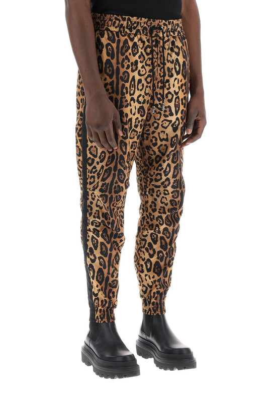 Dolce & Gabbana leopard print nylon jogger pants for Trousers Dolce & Gabbana