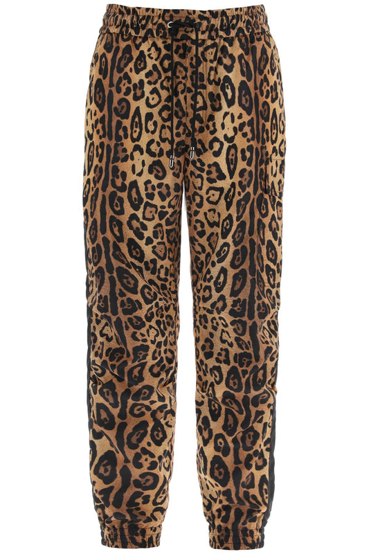 Dolce & Gabbana leopard print nylon jogger pants for Trousers Dolce & Gabbana