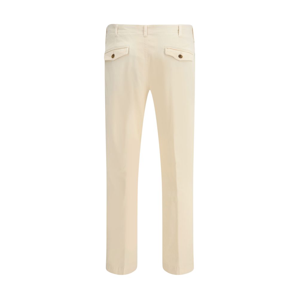 Germano Cream Cotton Casual Pants Germano