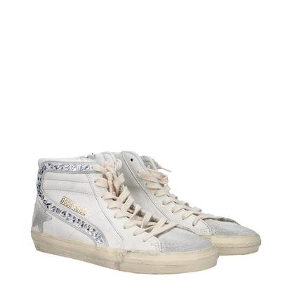 Golden Goose White Leather High Top Sneakers