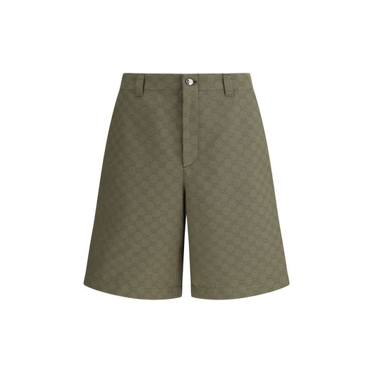 Gucci Bicolor Cotton Bermuda Shorts