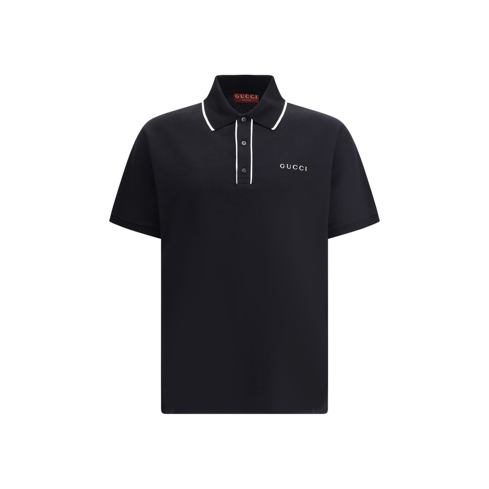Gucci Black Cotton Polo Shirt Gucci