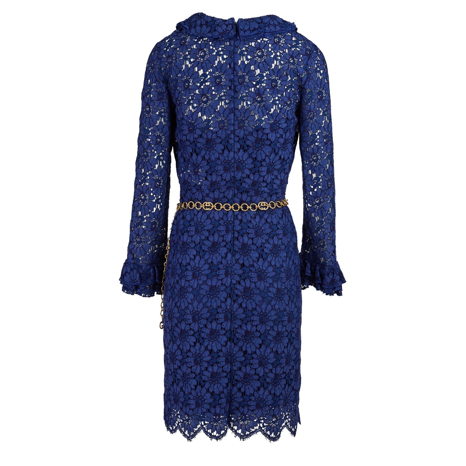 Gucci Blu Viscose and Cotton Mid Long Dress