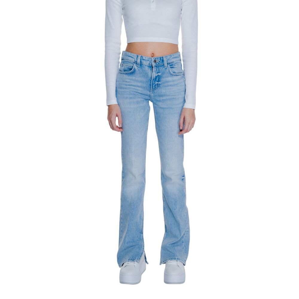 Guess Light Blue Cotton Mom Jeans