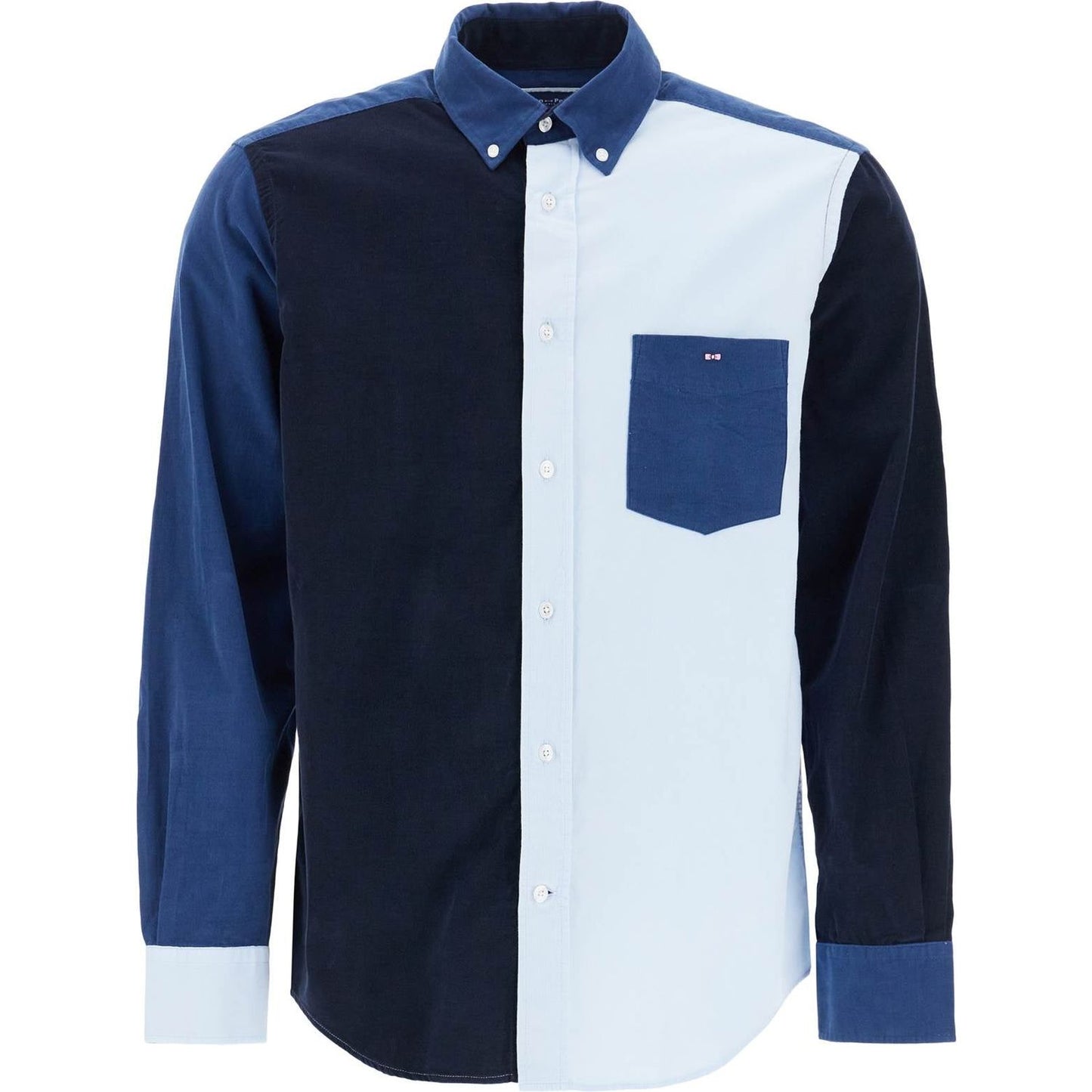 EDEN PARK multicolored blue long sleeve shirt with classic collar